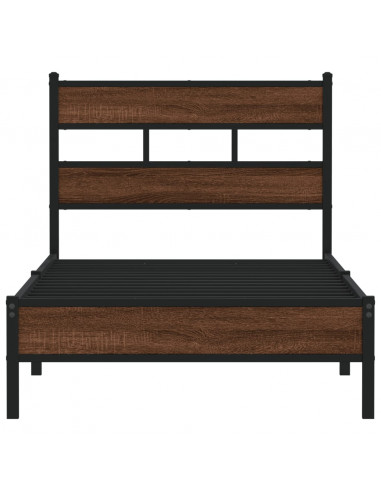 Giroletto senza Materasso Rovere Marrone 75x190cm in Truciolato