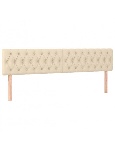 Giroletto a Molle con Materasso Crema 200x200 cm in Tessuto