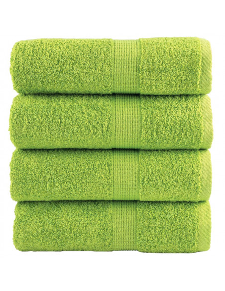 Asciugamani per Ospiti 4 pz Verdi 30x50 cm 600g sm 100%Cotone