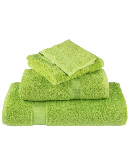 Asciugamani per Ospiti 4 pz Verdi 30x50 cm 600g sm 100%Cotone