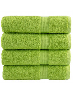 Asciugamani da Bagno 2 pz Verdi 100x150 cm 600 g/m² 100% Cotone 2