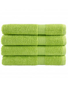 Asciugamani Premium 4 pz Verdi 100x200 cm 600 g/m² 100% Cotone 2