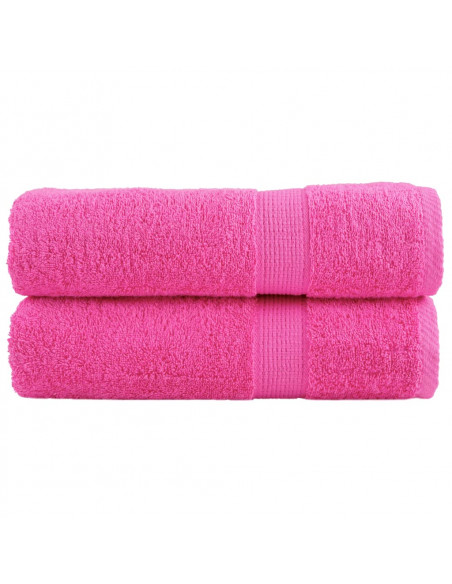 Asciugamani da Bagno 2 pz Viola 70x140 cm 600 g/m² 100% Cotone