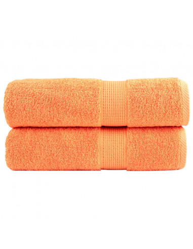 Asciugamani 2 pz Arancioni 50x100 cm 600 g/m² 100% Cotone