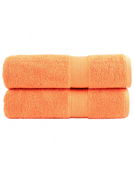 Asciugamani 2 pz Arancioni 50x100 cm 600 g/m² 100% Cotone