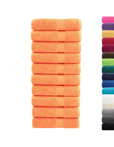 Asciugamani Doccia 10 pz Arancioni 70x140cm 600g/m² 100% Cotone