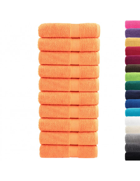 Asciugamani Doccia 10 pz Arancioni 70x140cm 600g/m² 100% Cotone