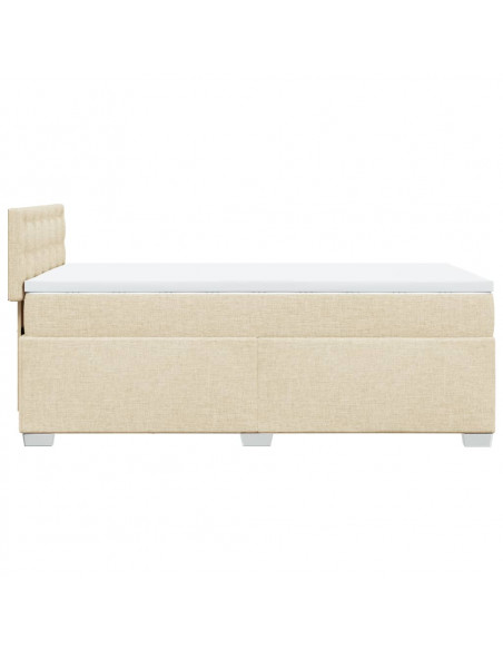Giroletto a Molle con Materasso Crema 90x200 cm inTessuto