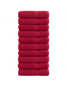 Asciugamani da Doccia 10 pz Rossi 70x140cm 600 g/m² 100% Cotone 2