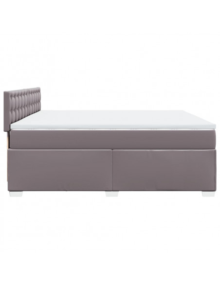 Giroletto a Molle con Materasso Grgio 200x200 cm in Similpelle