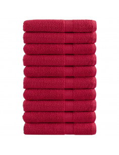Asciugamani per Sauna 10 pz Rossi 80x200cm 600 g/m² 100% Cotone 2