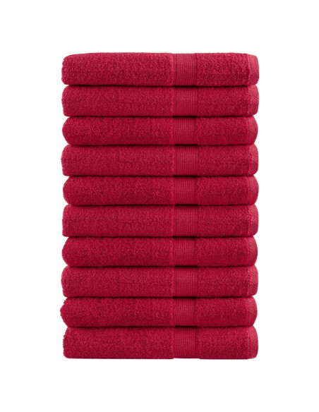 Asciugamani per Sauna 10 pz Rossi 80x200cm 600 g/m² 100% Cotone