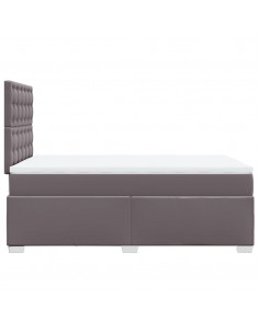 Giroletto a Molle con Materasso Grigio 120x200 cm in Similpelle