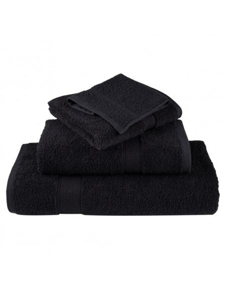Asciugamani Premium 10 pz Neri 50x100 cm 600 g/m² 100% Cotone