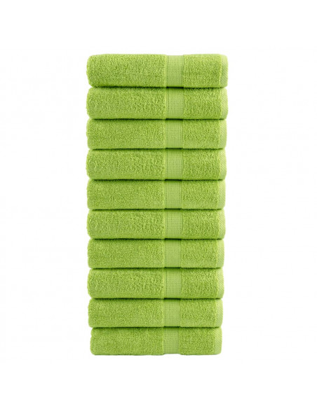 Asciugamani 10 pz Verde Mela 50x100 cm 600 g/m² 100% Cotone