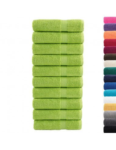 Asciugamani 10 pz Verde Mela 50x100 cm 600 g/m² 100% Cotone