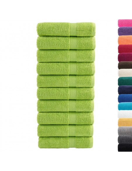 Asciugamani 10 pz Verde Mela 50x100 cm 600 g/m² 100% Cotone