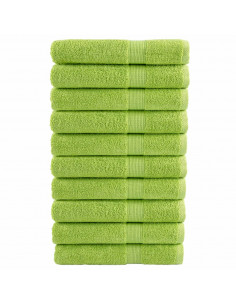 Asciugamani per Sauna 10 pz Verdi 80x200cm 600 g/m² 100% Cotone 2