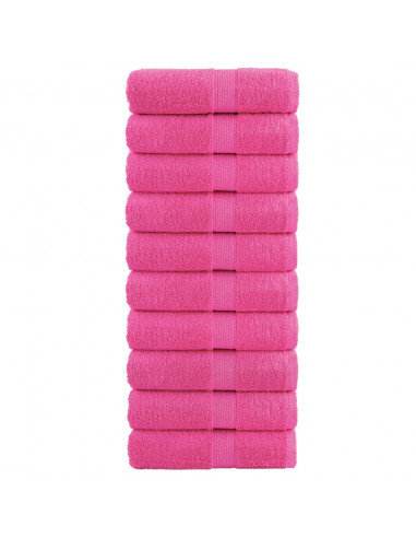 Asciugamani Premium 10 pz Rosa 30x30cm 600 g/m² 100% Cotone