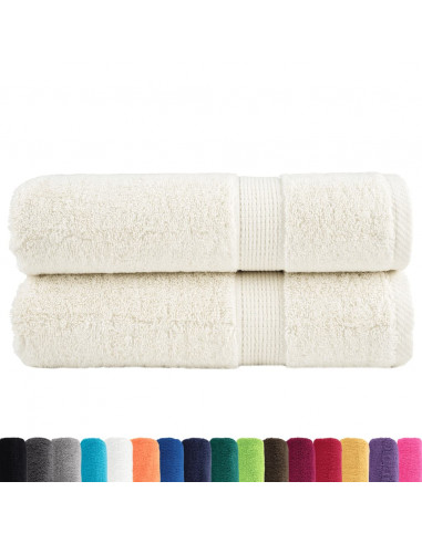 Asciugamani da Bagno 2 pz Viola 70x140 cm 600 g/m² 100% Cotone