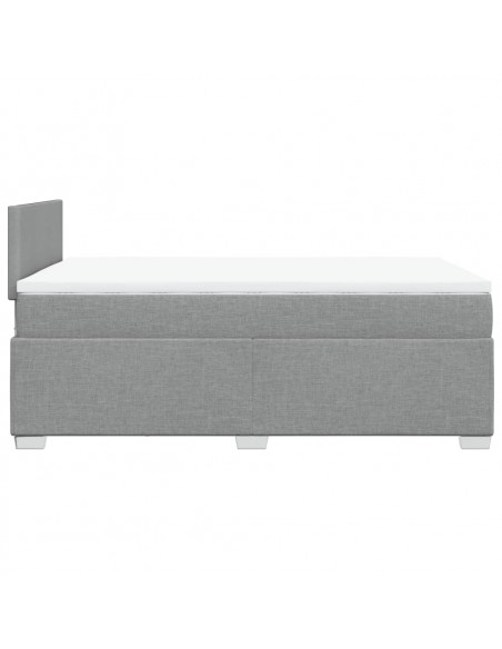 Giroletto a Molle con Materasso Grigio Chiaro 120x190cm Tessuto