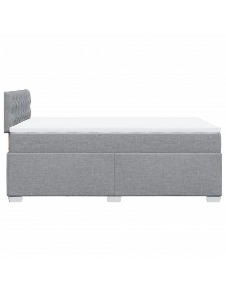 Giroletto a Molle con Materasso Grigio Chiaro 120x190cm Tessuto