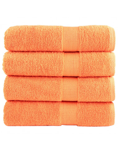 Asciugamani Doccia 4 pz Arancioni 70x140cm 600 g/m² 100% Cotone