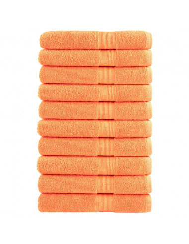Asciugamani Sauna 10 pz Arancione 80x200cm 600 g/m² 100% Cotone
