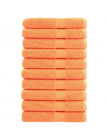 Asciugamani Sauna 10 pz Arancione 80x200cm 600 g/m² 100% Cotone
