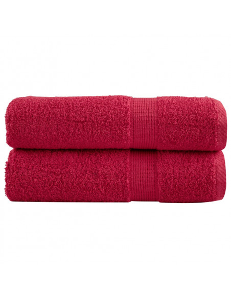 Asciugamani da Bagno 2 pz Viola 70x140 cm 600 g/m² 100% Cotone