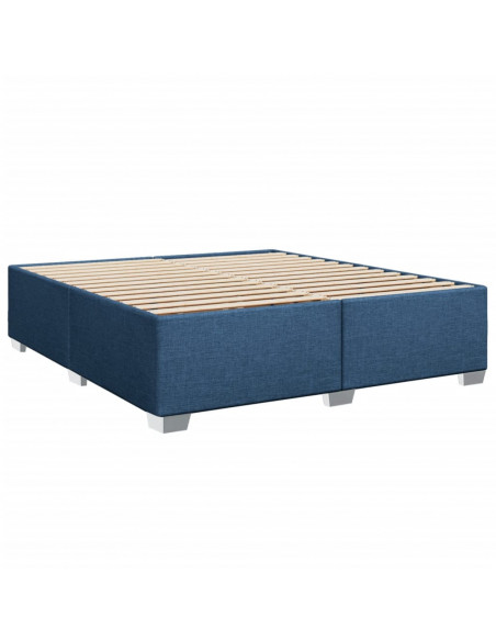Giroletto a Molle con Materasso Blu 200x200 cm in Tessuto