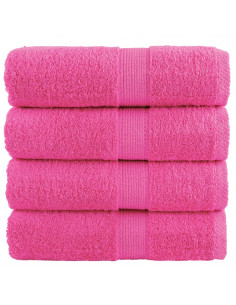 Asciugamani Premium 4 pz Rosa 30x30cm 600 g/m² 100% Cotone 2