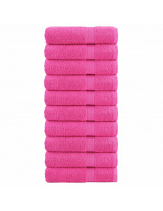 Asciugamani Premium 10 pz Rosa 50x100 cm 600 g/m² 100% Cotone 2