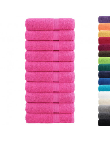 Asciugamani Premium 10 pz Rosa 50x100 cm 600 g/m² 100% Cotone