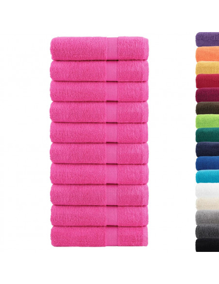 Asciugamani Premium 10 pz Rosa 50x100 cm 600 g/m² 100% Cotone