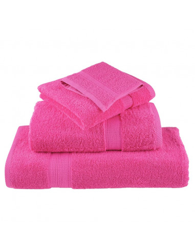 Asciugamani Premium 10 pz Rosa 50x100 cm 600 g/m² 100% Cotone