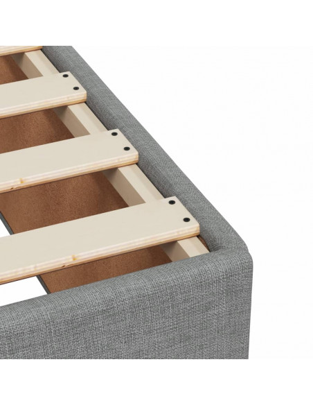 Giroletto a Molle con Materasso Grigio Chiaro 140x190cm Tessuto