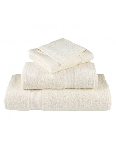 Asciugamani per Sauna SOLUND 2 pz Crema 80x200 cm 600 g/m²