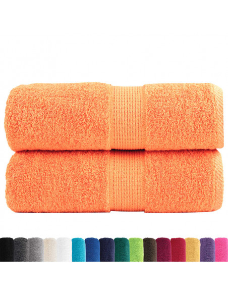 Asciugamani Premium 2 pz Arancioni 30x30cm 600 g/m² 100% Cotone