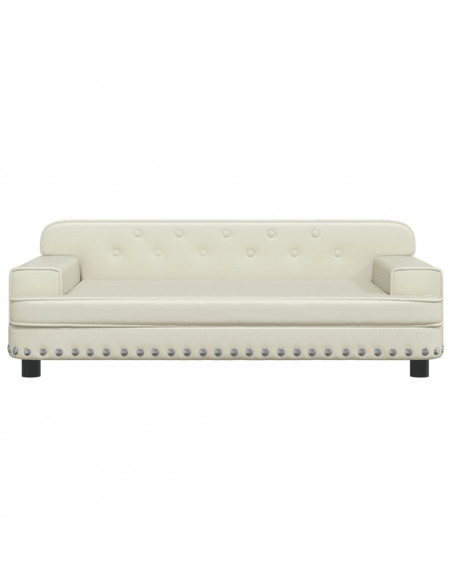Divano per Bambini Crema 90x53x30 cm in Similpelle