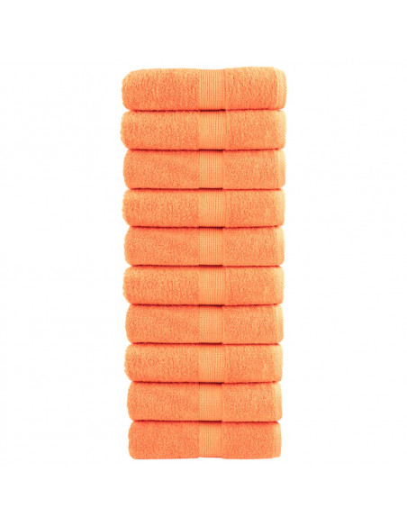 Asciugamani Premium 10pz Arancioni 30x30cm 600 g/m² 100% Cotone