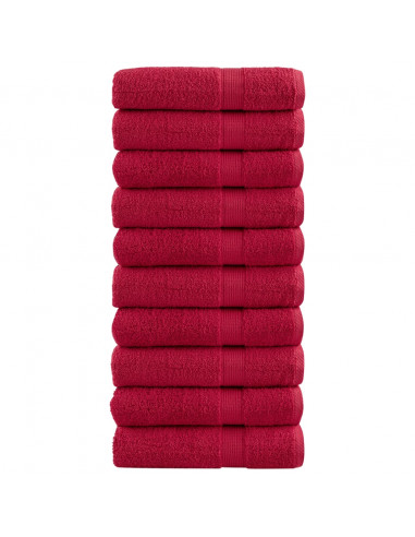 Asciugamani da Bagno 10 pz Verdi 100x150cm 600 g/m² 100% Cotone