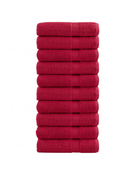 Asciugamani da Bagno 10 pz Verdi 100x150cm 600 g/m² 100% Cotone