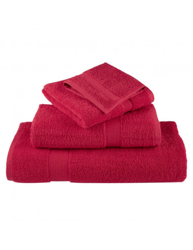 Asciugamani da Bagno 10 pz Verdi 100x150cm 600 g/m² 100% Cotone