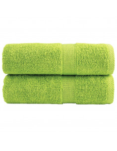 Asciugamani per Ospiti 2pz Verdi 30x50 cm 600 gsm 100% Cotone 2