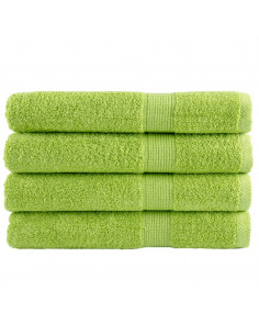 Asciugamani per Sauna 4 pz Verdi 80x200 cm 600 g/m² 100% Cotone 2
