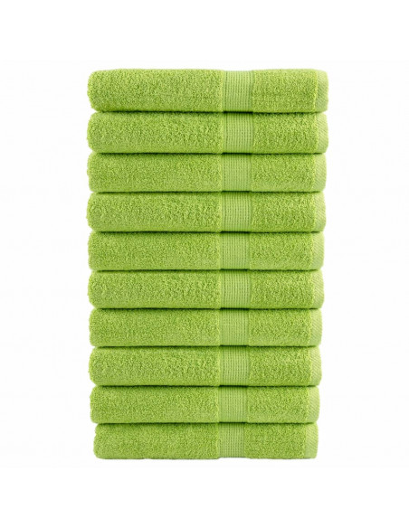 Asciugamani Premium 10pz Verdi 100x200 cm 600 g/m² 100% Cotone