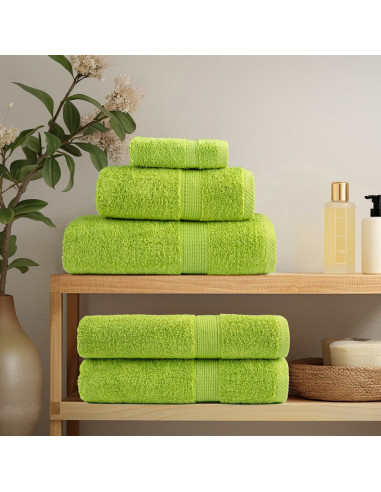 Asciugamani Premium 10pz Verdi 100x200 cm 600 g/m² 100% Cotone