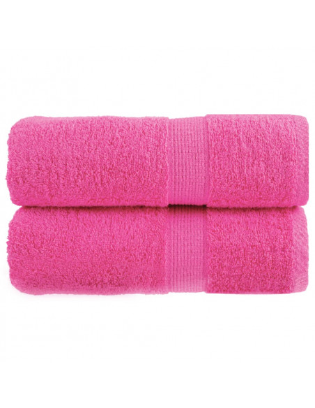 Asciugamani per Ospiti 2 pz Rosa 30x50 cm 600 g/m² 100% Cotone