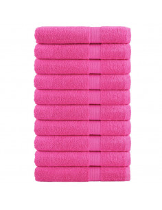 Asciugamani per Sauna 2 pz Rosa 80x200 cm 600 g/m² 100% Cotone 2